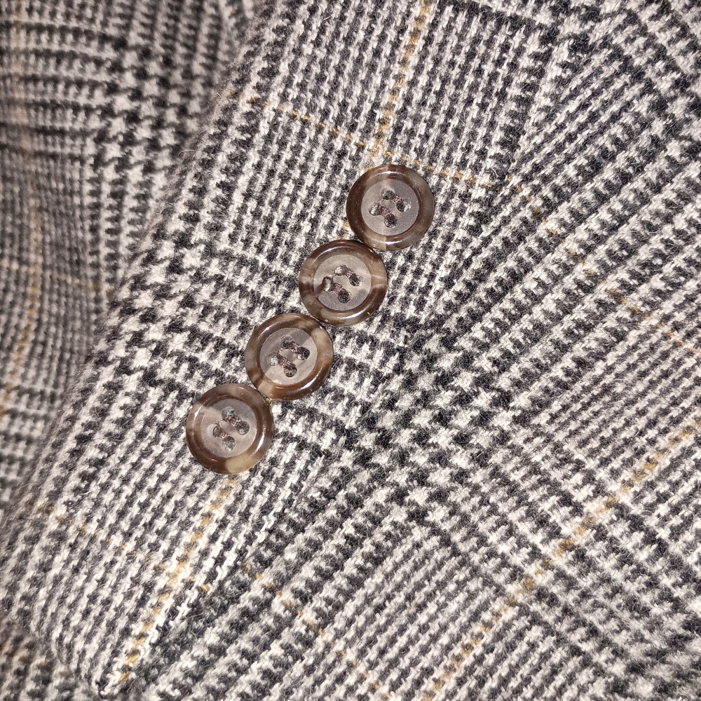 NWOT Mens Brooks Brothers 100% Camel Hair Houndstooth Glen Plaid Sport Coat 39R - Picture 9 of 16